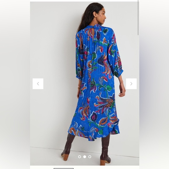 Maeve Jessamine Mock Neck Prairie Cottagecore Floral  Maxi Dress NWOT - Picture 13 of 14